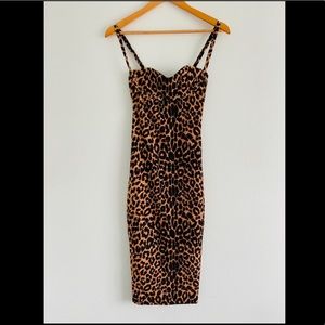 Midi Bodycon Cheetah Print Dress